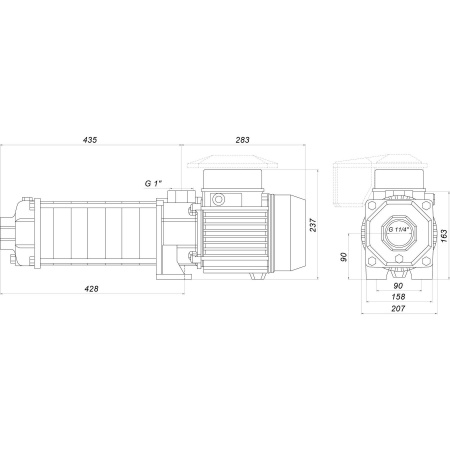 Насос відцентровий горизонтальний багатоступеневий OP-32/11  2.2 кВт SAER (8 м3/ч, 101 м) в інтернет-магазині Yago