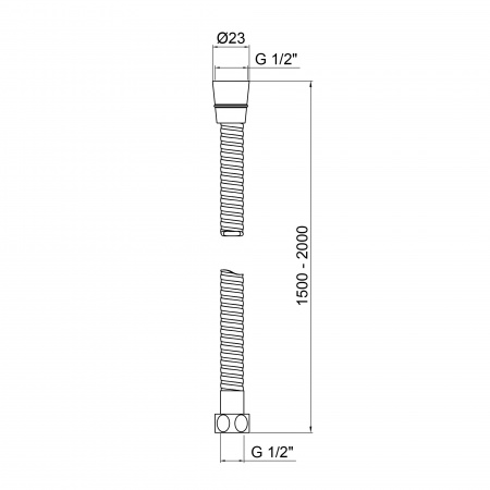 Шланг Lidz Niagara 12 1,5 м LDNIA12CRM35460 Chrome