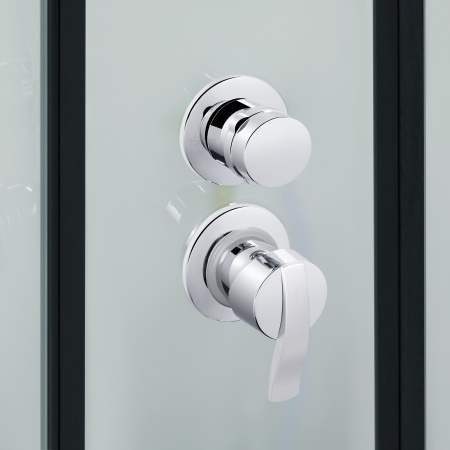 Душовий бокс Lidz Majatek SB90x90.BLA.LOW.TR, скло прозоре 5 мм без піддона