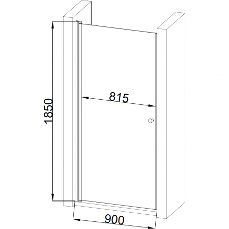 Душові двері BRAVO PROSNA 90W.Line (1уп.)