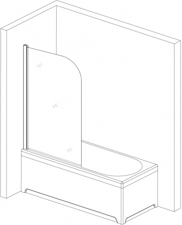 Шторка для ванної BRAVO ELBA 80T (1уп.)