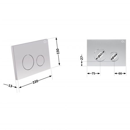 Панель змиву для унітаза Qtap Nest QT0111M11111SAT
