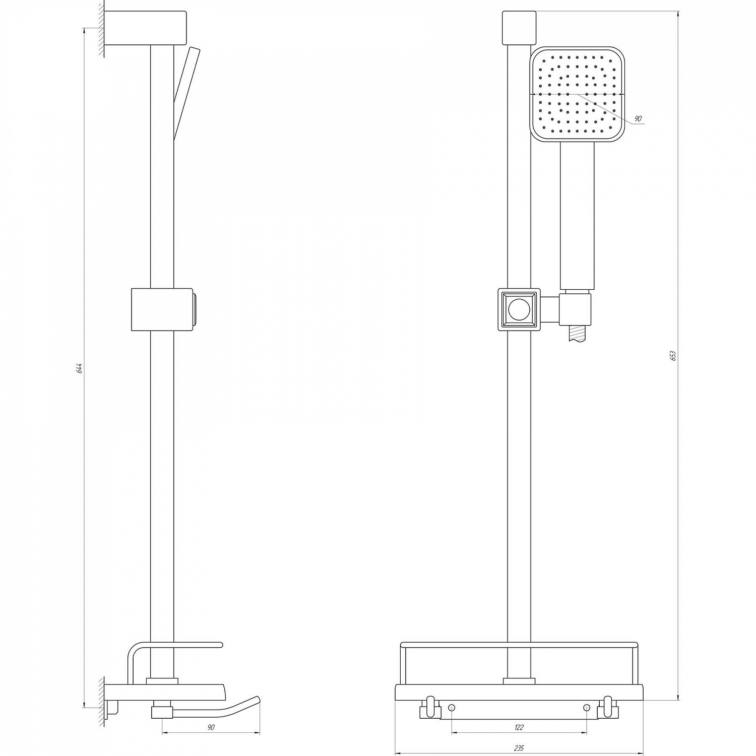 Душова стійка Dishi L116-TP-KIT