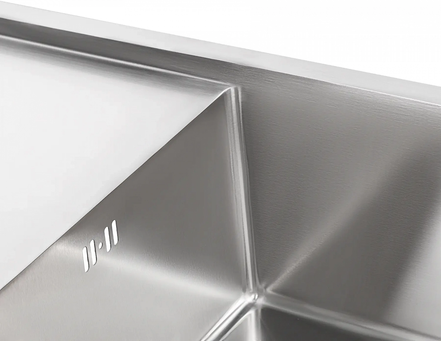 Мийка для кухні інтегрована Lidz Handmade H7844 Brushed Steel 3,0/0,8 мм