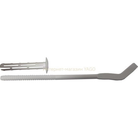 Кронштейн секційного радіатора CRISTAL NS-1011А штирьковий білий ПВХ з дюбелем ф9х245мм (кратно 2) в інтернет-магазині Yago