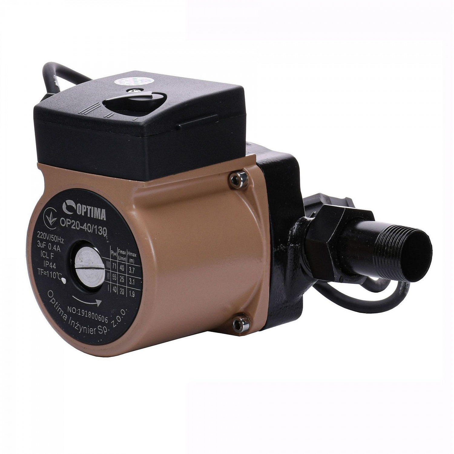 Насос циркуляційний Optima OP20-40 130мм + гайки, + кабель з вилкою в інтернет-магазині Yago