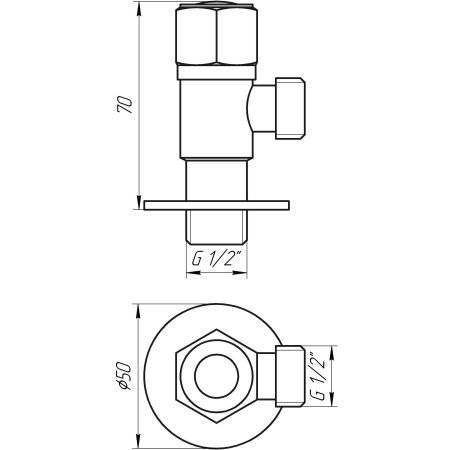Кран кульовий кутовий Professional 1/2″х1/2″ NV-QP888 в інтернет-магазині Yago