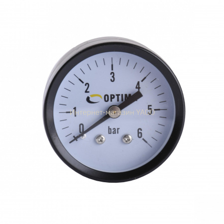 Манометр Optima 6 атм. 50 мм.  заднє під'єднання сталевий корпус ( X50-YFC ) в інтернет-магазині Yago