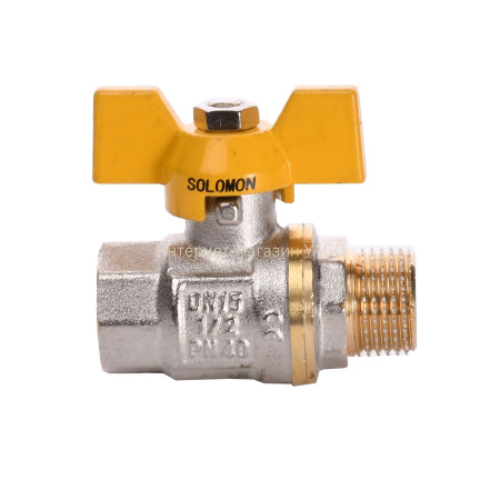 Кран кульовий прямий SOLOMON 1/2″ ЗВ ЖБ PN40 B1008 в інтернет-магазині Yago