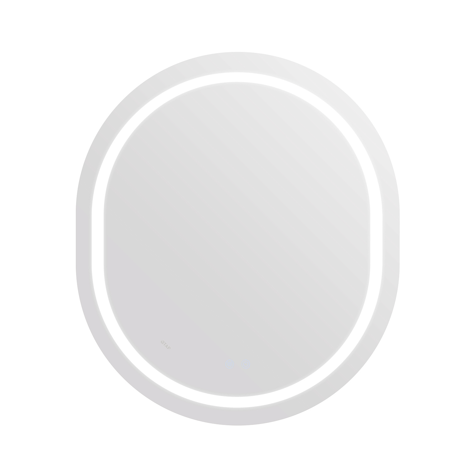 Дзеркало Qtap Gemini 800х700 з LED-підсвічуванням Touch, з антизапотіванням, з димером, рег. темп. кольору (3000-6500K) Reverse QT2578R8070