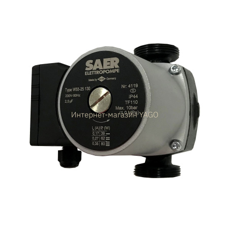 Насос циркуляційнний SAER W55-25 130мм + гайки в інтернет-магазині Yago