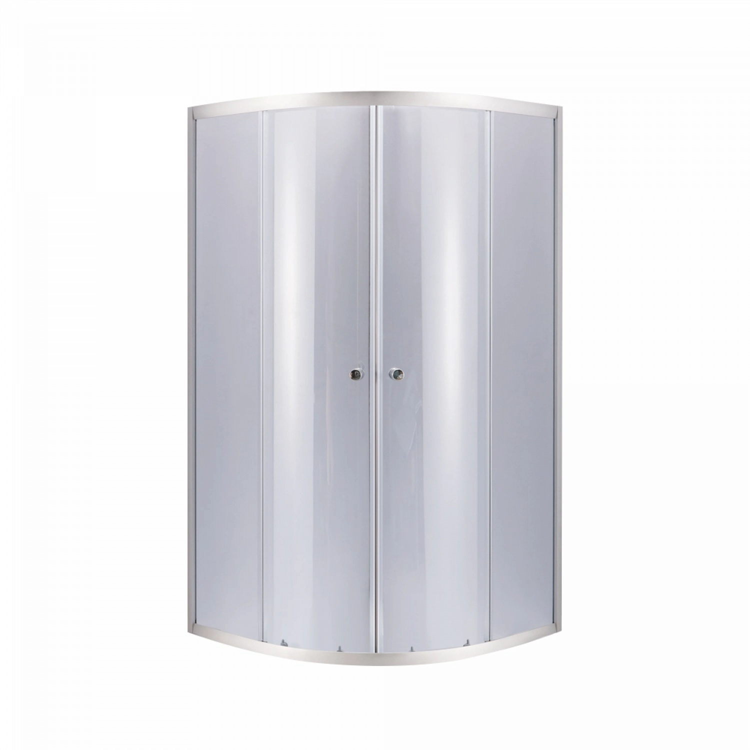 Душова кабіна Latwa SC80x80.SAT.MID.GR полукругла, скло тон. 4 мм + Душовий піддон KAPIELKA ST80x80x26, з панеллю Lidz