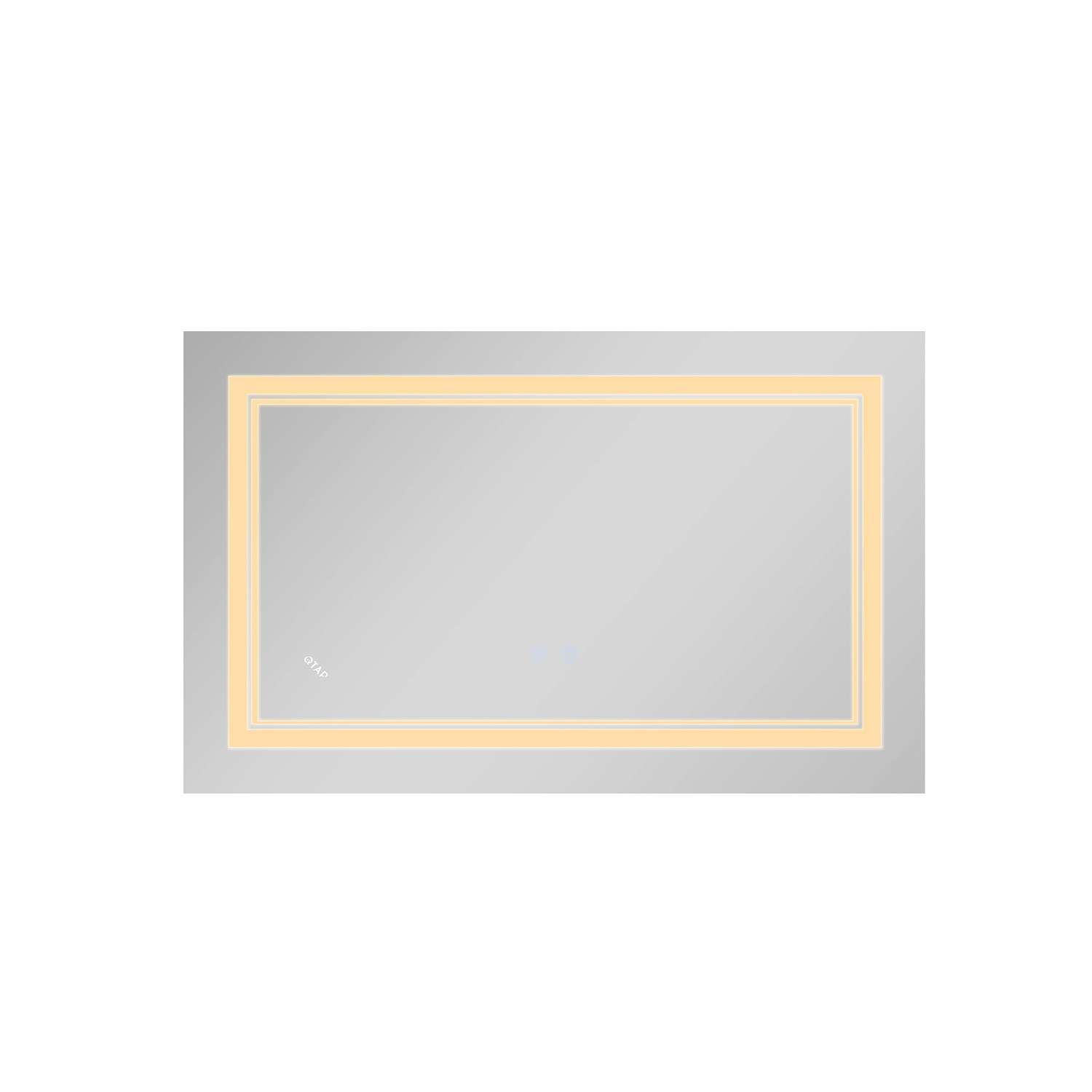 Дзеркало Qtap Cardinal (CA1) 700х500 з LED-підсвічуванням Touch, з антизапотіванням, з димером, рег. темп. кольору (3000-6500K) QT0478C5070