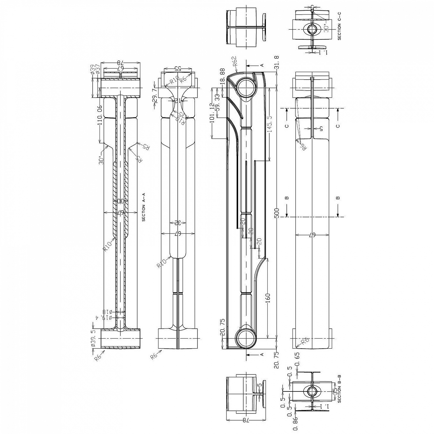 Радіатор біметалевий секційний ENERGO BILIGHT 500/80 в інтернет-магазині Yago