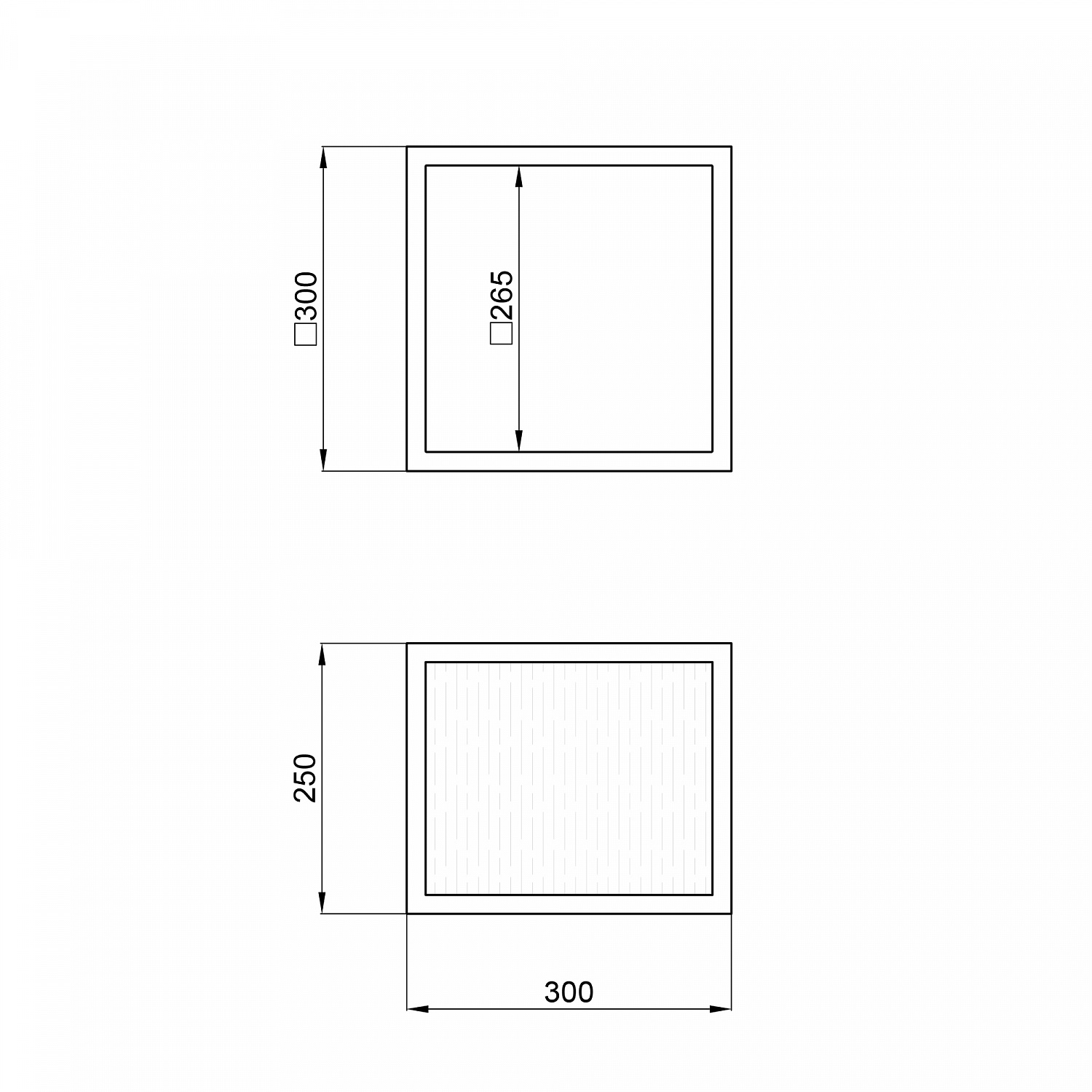 Полиця підвісна Qtap Taurus 300х300х250 Whitish oak QT24763PP300WO