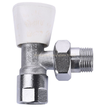 Кран радіаторний кутовий ARCO 1/2″ з ущільнювачем вентiльний 503605 в інтернет-магазині Yago