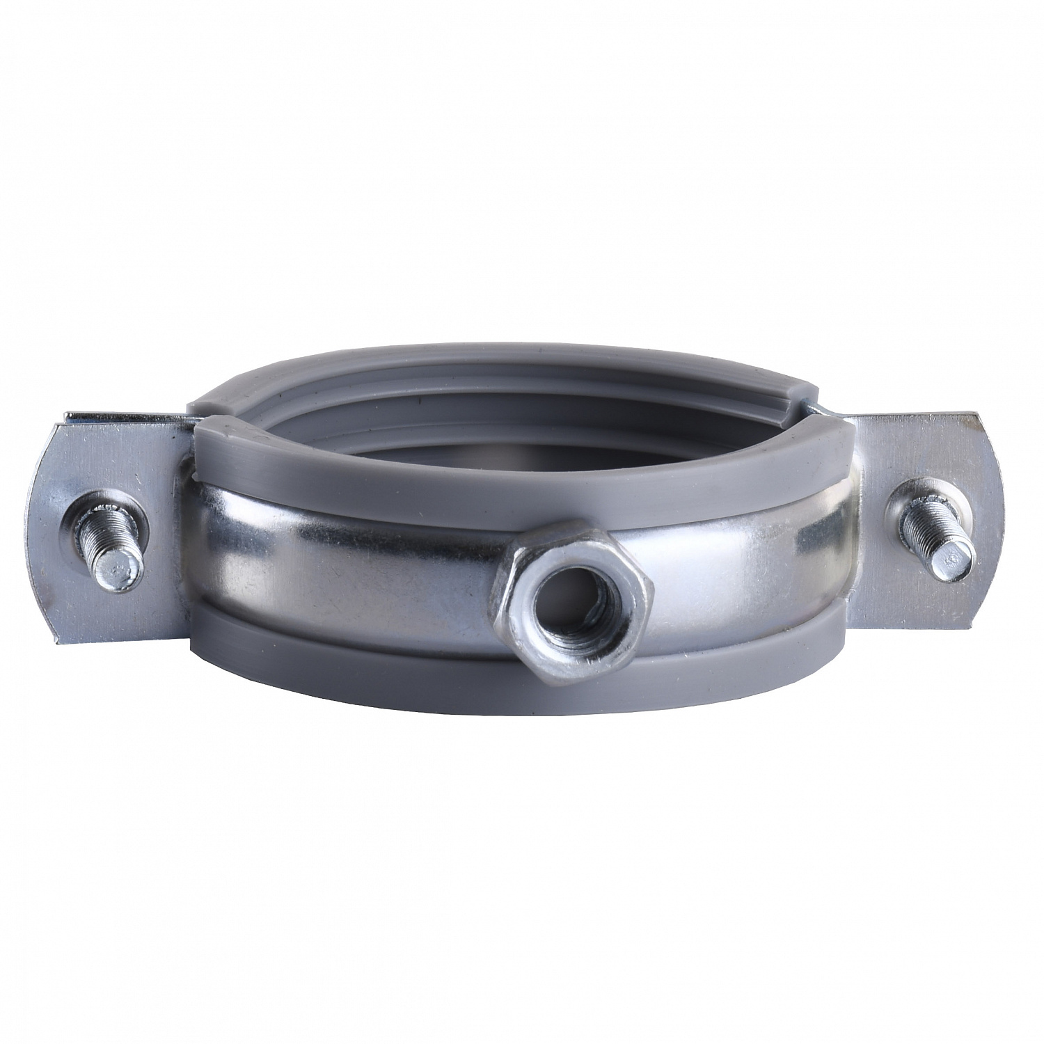 Хомут в зборi CR  1 1/2″ (47-53мм) з гвинтом-шурупом 8*100 та дюбелем в уп., сірий в інтернет-магазині Yago