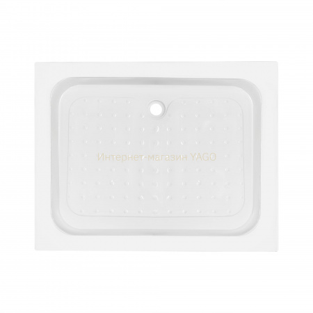 Душовий піддон KAPIELKA ST100x80х14 низький, прямокутний, діаметр зливу 52 мм Lidz