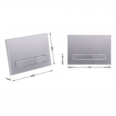Панель змиву для унітаза Qtap Nest QT0111M08382SAT