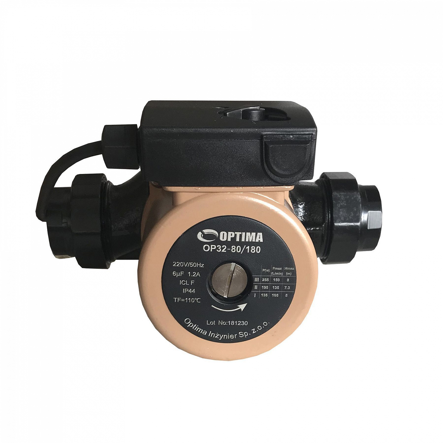 Насос циркуляційний Optima OP32-80 180мм + гайки, + кабель з вилкою в інтернет-магазині Yago