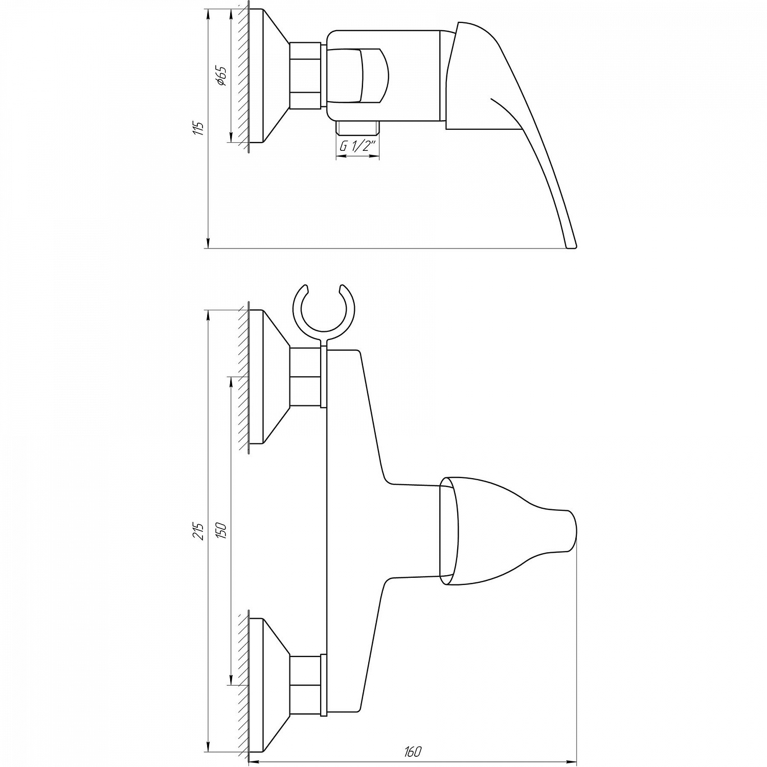 Змішувач гігієнічний Globus Lux SOLLY GLSO-0206N