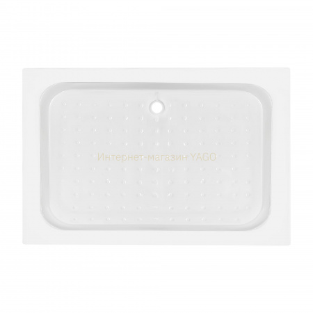 Душовий піддон KAPIELKA ST120x80х14 низький, прямокутний, діаметр зливу 52 мм Lidz