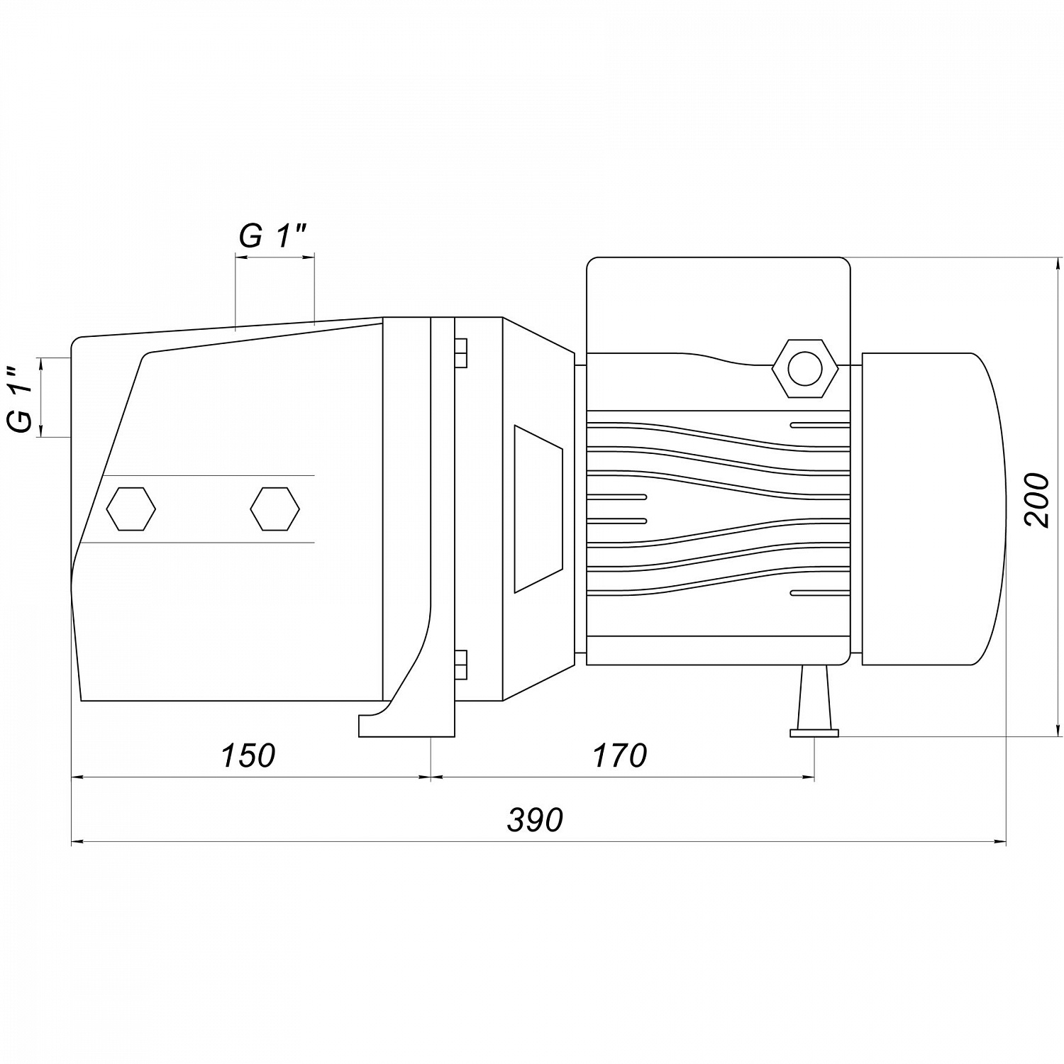 Насос відцентровий Optima JET150 1,3кВт чавун довгий в інтернет-магазині Yago