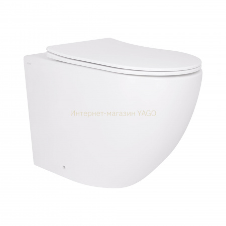 Унітаз підвісний Qtap Robin Ultra Quiet безобідковий з сідінням Soft-close 520x365x365 мм WHITE