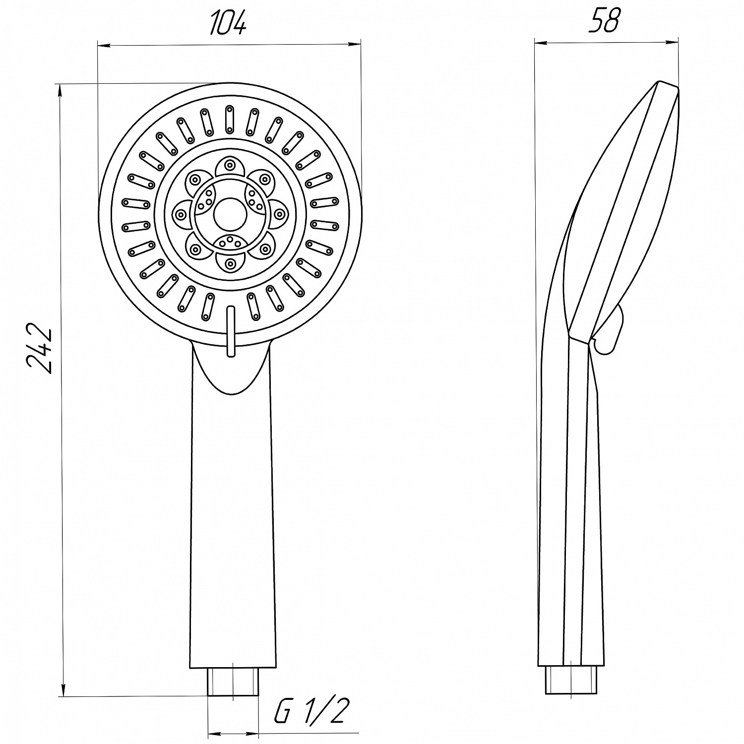 Душова лійка Globus Lux RAYS NSD-780-1-LUX Blister
