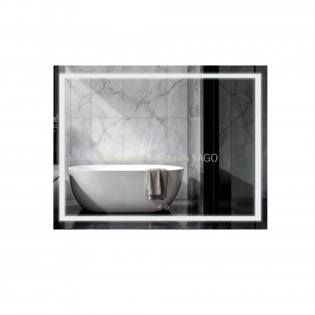 Дзеркало Qtap Mideya (DC-F613) 700х500 з LED-підсвічуванням Touch, з антизапотіванням, димером QT2078NCF7050W