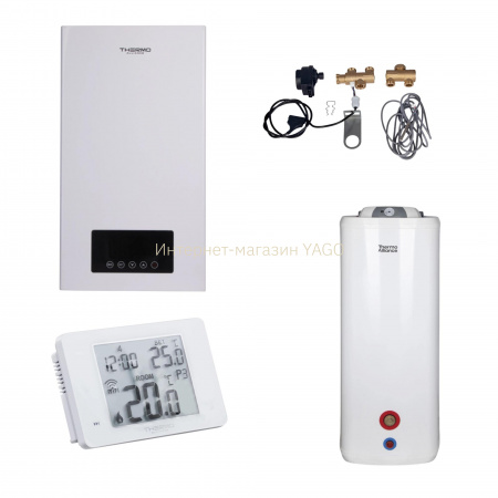 Комплексне рішення Thermo Alliance для котельні: електричний котел 10 кВт + комплект підключення бойлера + комбінований підлоговий водонагрівач 100 л в інтернет-магазині Yago