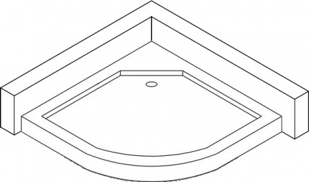 Душовий піддон півкруглий BRAVO NYSA RL90 (1уп.)