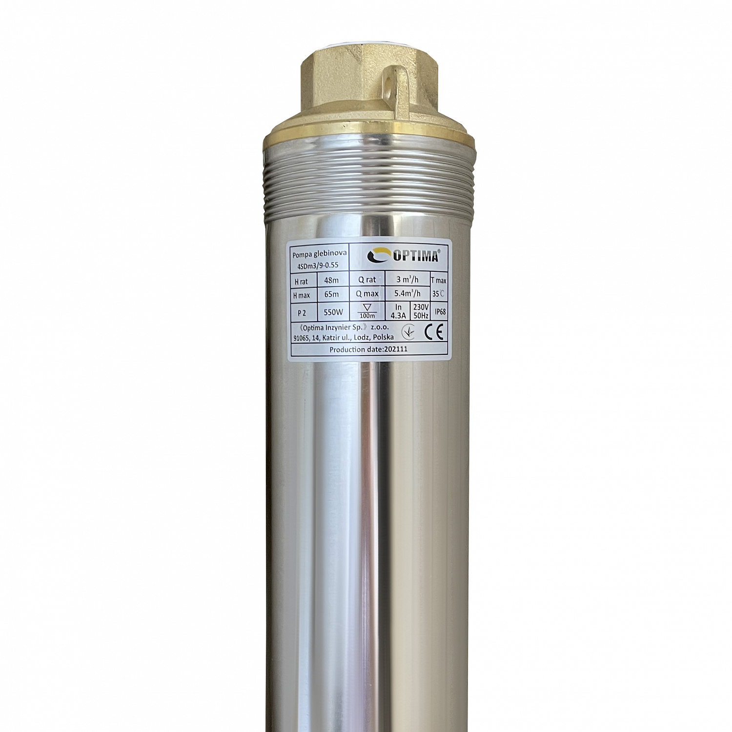 Насос свердловинний з підв. стійк. до піску OPTIMA  4SDm3/ 9 0.55 кВт 65м + пульт+кабель 1,5м NEW в інтернет-магазині Yago