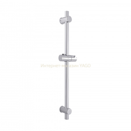 Душова стійка з тримачем універсальна Qtap Lepit 665 мм округла QTLEP82103OC Chrome