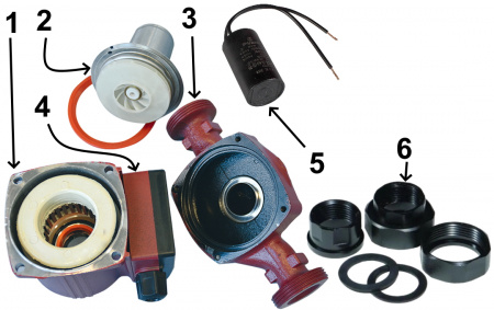 Насос циркуляційний VOLKS pumpe  ZP25/8 180мм + гайки в інтернет-магазині Yago