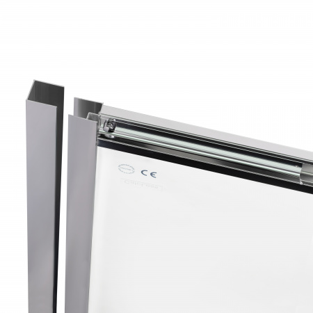 Душові двері в нішу Qtap Taurus CRM209-1.C6 90-100x200 см, скло Clear 6 мм, покриття CalcLess