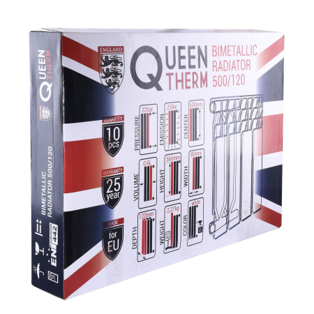 Радіатор біметалевий секційний QUEEN THERM 500/120 (кратно 10) в інтернет-магазині Yago