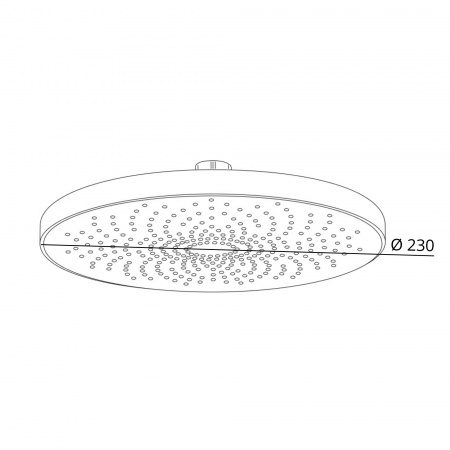 Лійка для верхнього душу Qtap Hlavova D 230 мм округла QTHLA107CRM45787 Chrome/White
