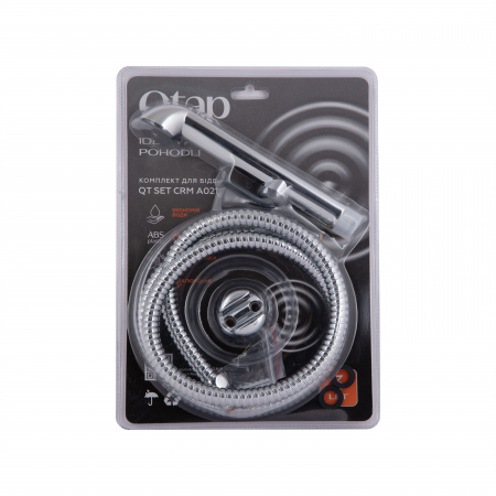 Набор для гігієнічного душу Qtap Inspai-Varius округлий QTSETCRMA021 Chrome/Grey (Set)