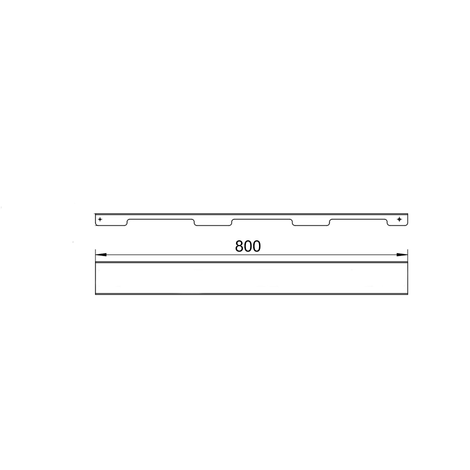 Решітка для лінійного трапу SUS304 Grate FA800 (NKS) Qtap
