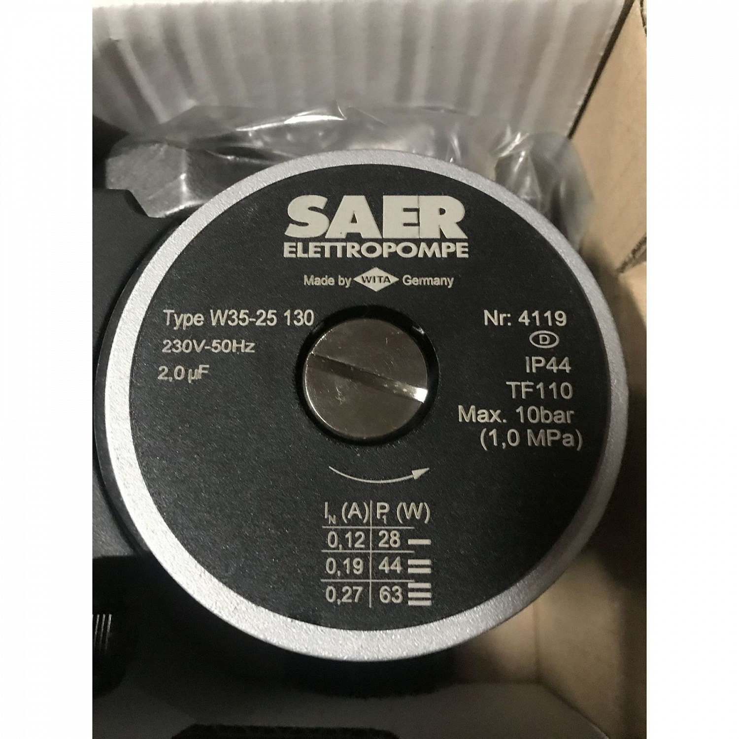 Насос циркуляційнний SAER W35-25 130мм + гайки в інтернет-магазині Yago