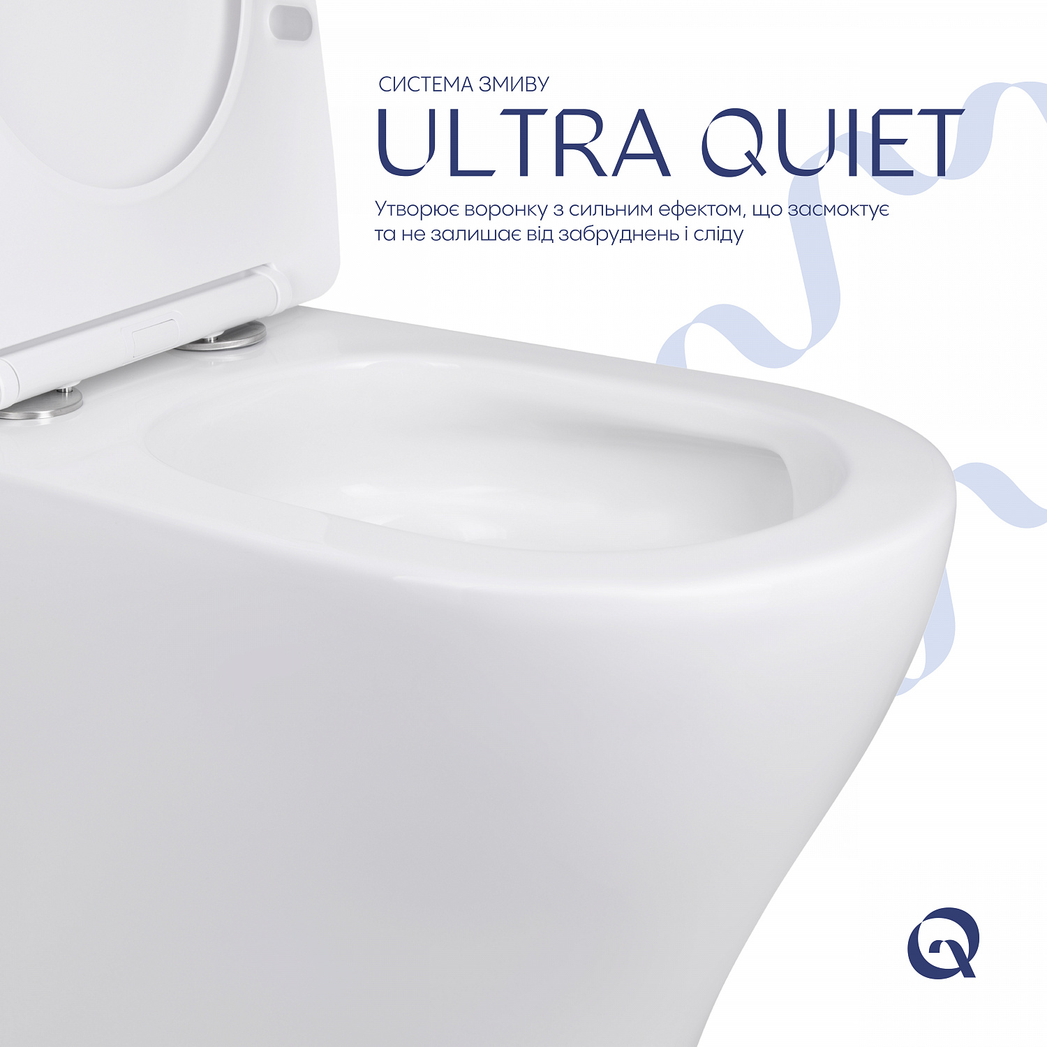 Унітаз підлоговий Qtap Virgo Ultra Quiet безобідковий з сидінням Soft-close WHITE QT18226092AW
