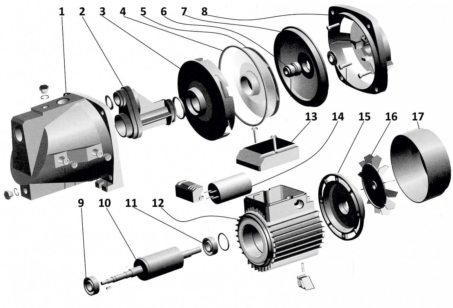 Насос відцентровий Optima JET100 1,1кВт чавун довгий в інтернет-магазині Yago