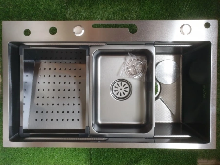 Багатофункціональне кухонна мийка з нержавіючої сталі в комплекті зі змішувачем