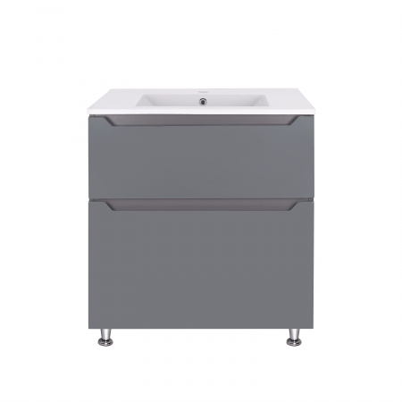 Комплект Qtap Scorpio 710х825х460 Graphite тумба підлогова + раковина урізна QT1471TNВ7023070CG