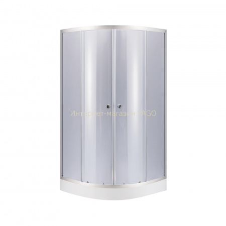 Набір Lidz душова кабіна Latwa SC80x80.SAT.LOW.GR, скло тоноване 4 мм + піддон Kupala