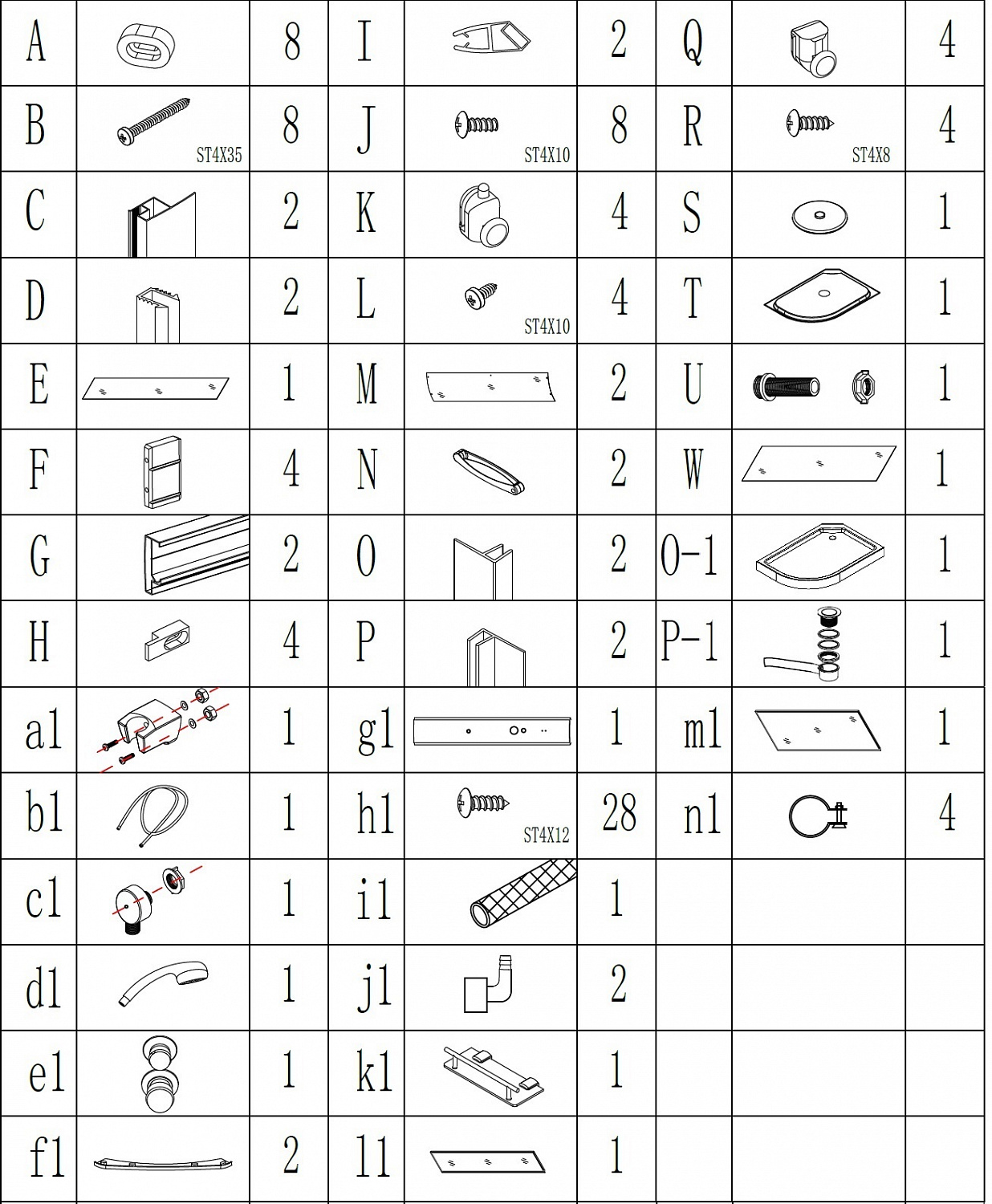 Душовий бокс BRAVO REGA L120BR (3уп.)