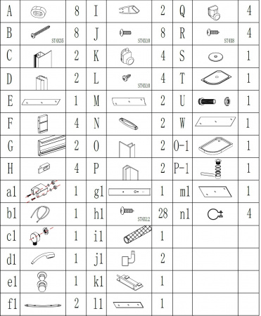 Душовий бокс BRAVO REGA L120BR (3уп.)