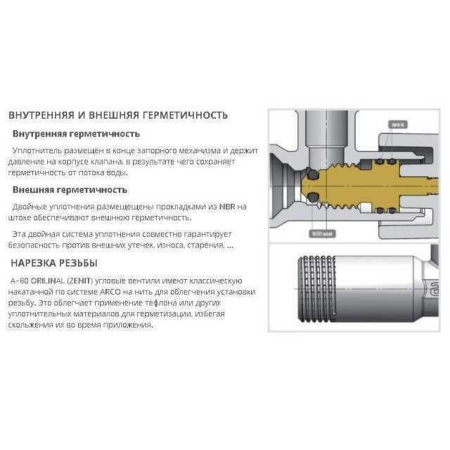 Кран вентильний кутовий ARCO 1/2″х 1/2″ ZENIT 0912 REGULA в інтернет-магазині Yago