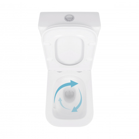 Унітаз-компакт Qtap Cardinal Ultra Quiet безободковий з сидінням Soft-close QT04222168AUQ3W